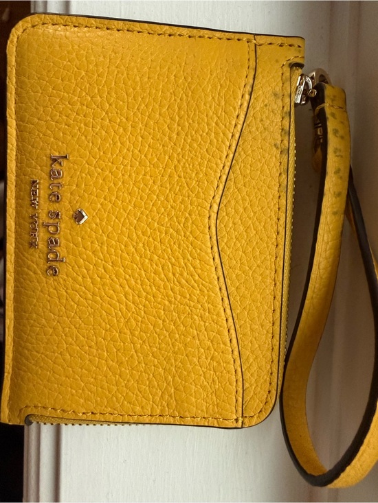 kate spade Handbags - kate spade Yellow Pebbled Leather Wristlet Clutch with Wrist Strap